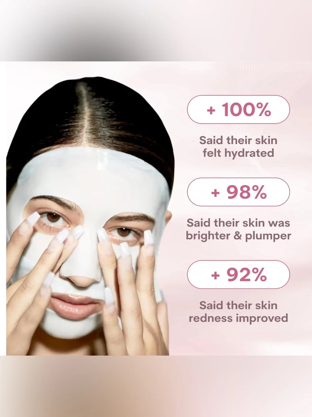Collagen Glow Up Mask - Pink (4 Pack)